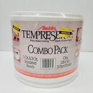 Aladdin Tempreserve 1 And 2 Quart Insulated Bowls Lift Out Divider Combo Pack